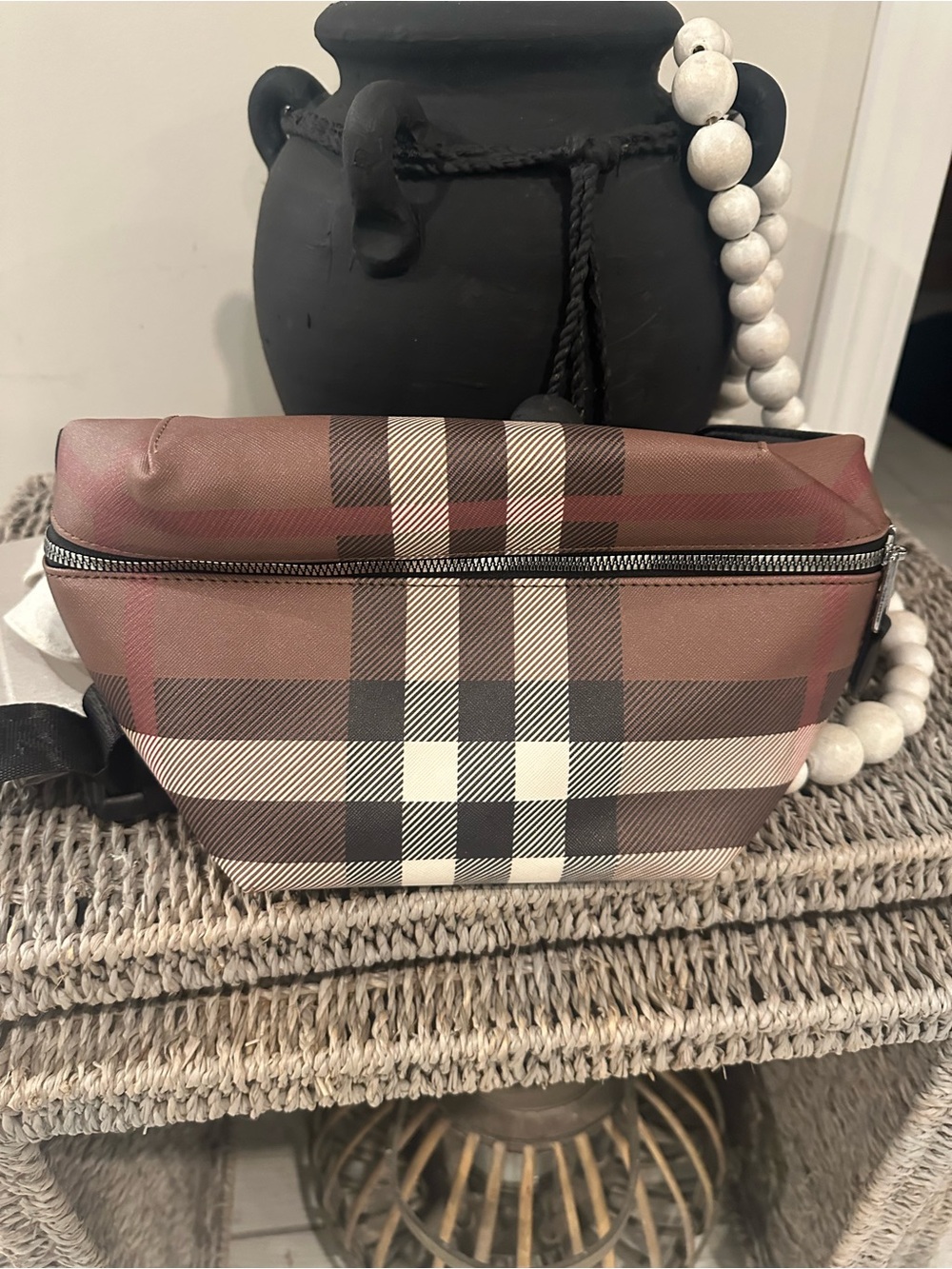 Plaid bum crossbody bag! Adjustable strap! NEW!